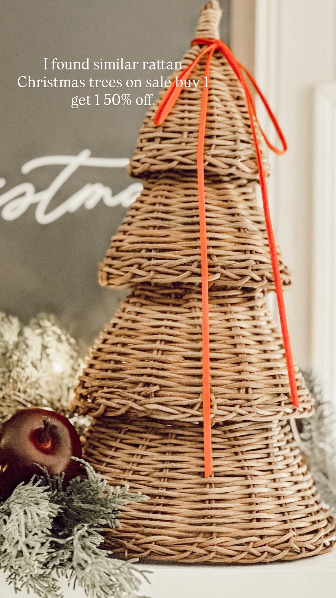 Similar rattan Christmas trees are buy 1 get 1 50% off. 

#LTKSaleAlert #LTKHome #LTKHoliday