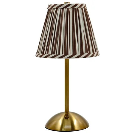 Home Decor Collection Sterling & Noble Home Brown Striped Rechargeable Table Lamp | Walmart (US)