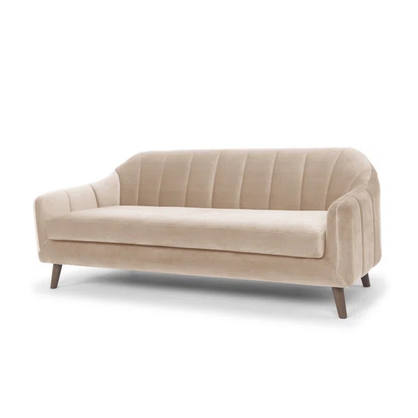 Boevange-sur-Attert 81" Velvet Recessed Arm Sofa | Wayfair North America