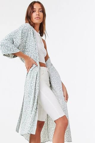 Abstract Print Kimono | Forever 21 (US)