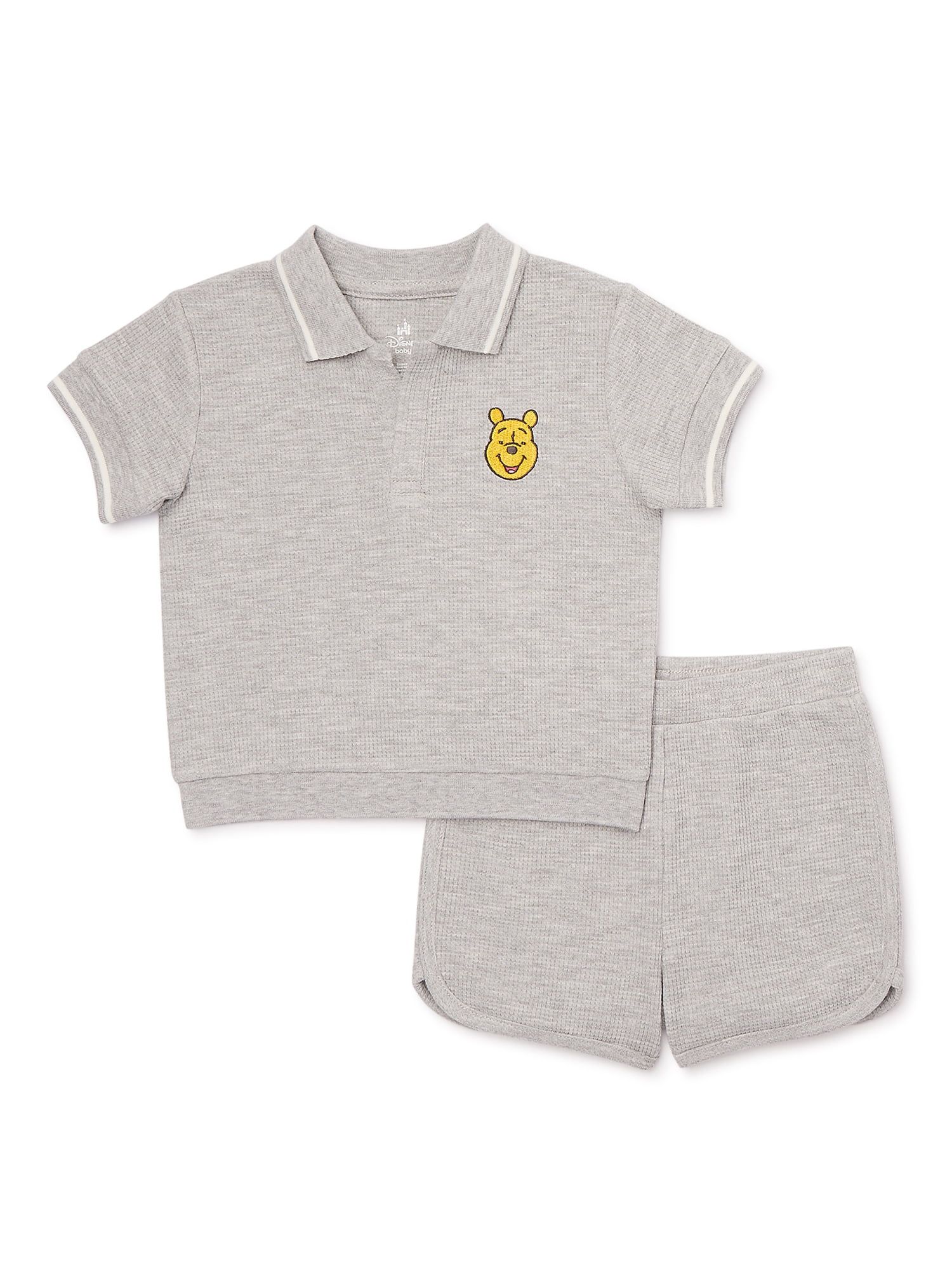 Winnie the Pooh Baby Polo Shirt and Shorts Set, 2-Piece, Sizes 0M-18M | Walmart (US)