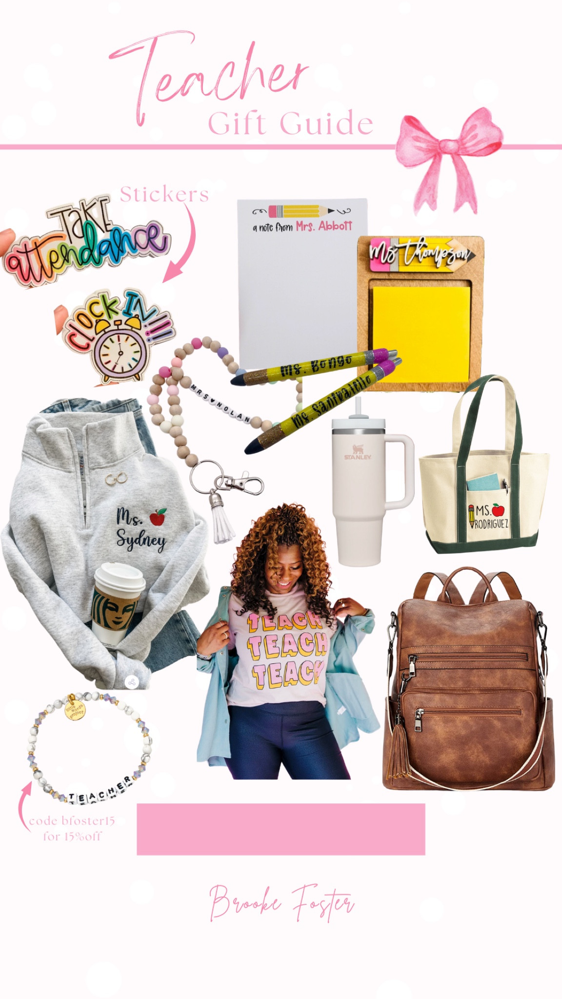 Gift guide for all the teachers in your life! Little Words Project bracelet use code bfoster15 for 15% off 🙌🏻 #teacher #giftguide 

#LTKSeasonal #LTKHoliday