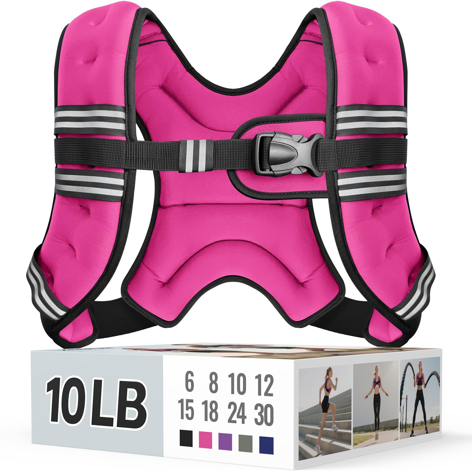 Zeerun Weighted Vest for Women & Men with Reflective Stripe and Adjustable Buckle, Comfortable & ... | Amazon (US)