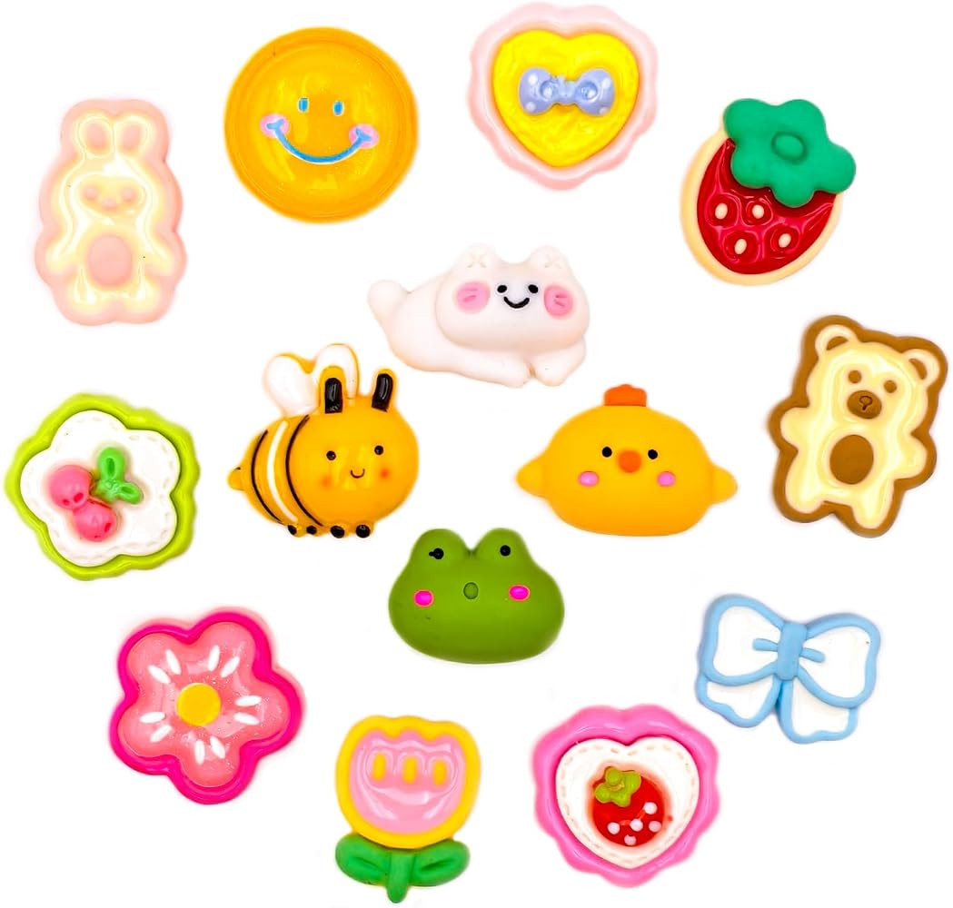 PVC/Resin Cute Shoe Charms for Sandals, Animal, Flowers, Sweets, Construction Vehicles, DIY Shoe ... | Amazon (US)