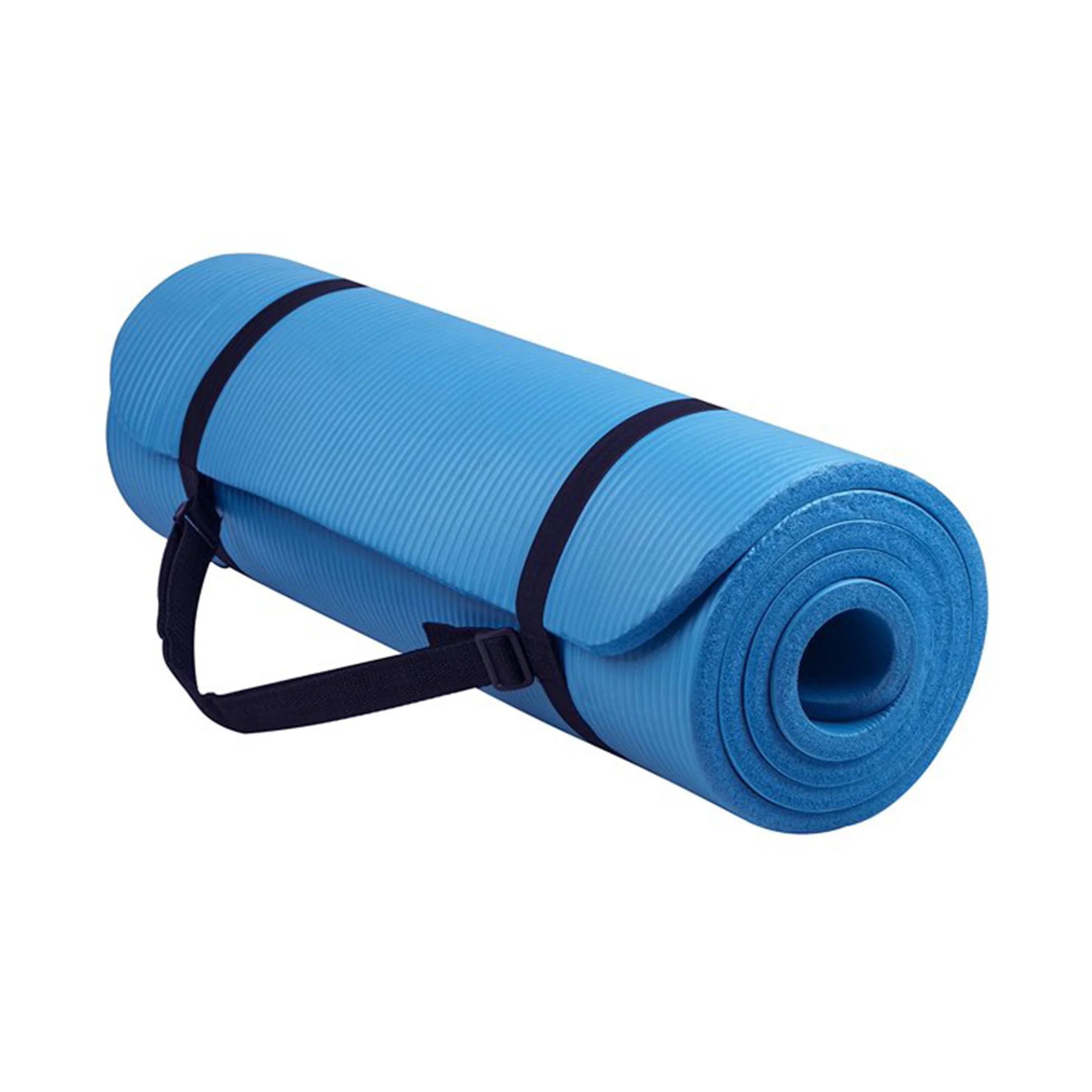 Everyday Essentials All-Purpose 1/2-Inch High Density Foam Exercise Yoga Mat Anti-Tear with Carry... | Walmart (US)