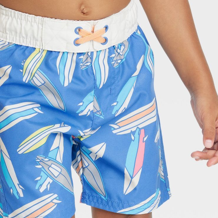 Toddler Boys' Surfboard Swim Shorts - Cat & Jack™ Blue | Target