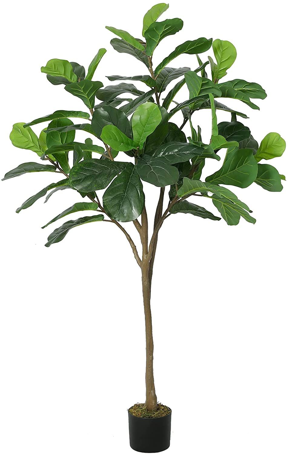 Artificial Plant Fiddle Leaf Fig Tree, 5ft 64 Leaves Natural Faux Tree in Pot Artificial Tree for... | Walmart (US)