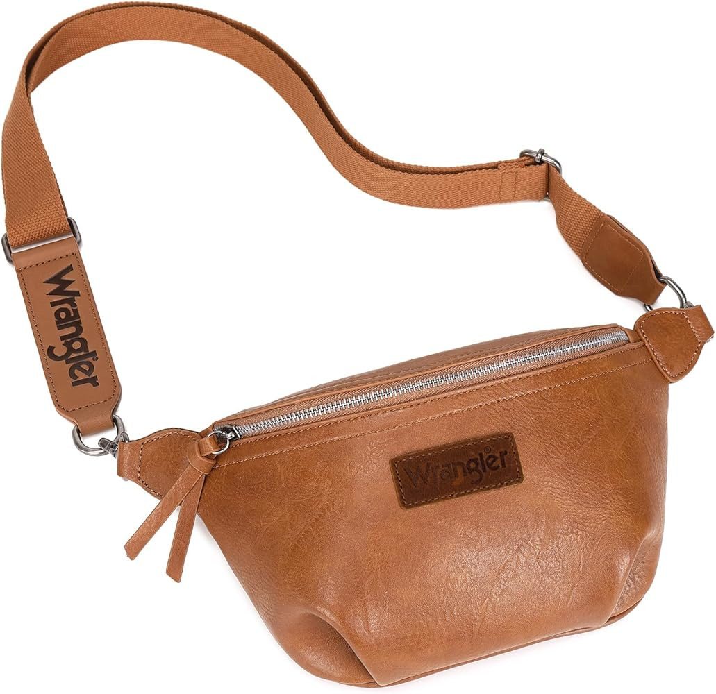 Wrangler Large Fanny Packs for Women Waist Bag Travel Belt Bags Crossbody Sling Bag Gifts for Wom... | Amazon (US)