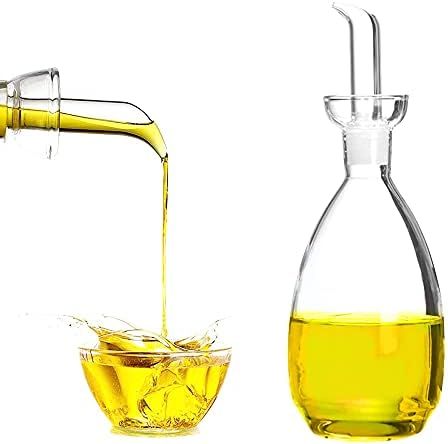Affogato Glass Oil Bottle with Spout, Olive Oil Dispenser Vinegar Drizzler Pourer Stopper Pot, Soy S | Amazon (US)
