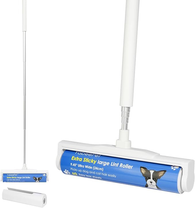 9.45'' Large Lint Rollers for Carpet and Floor, Extra Sticky Giant Rollers with 40.4'' Telescopic... | Amazon (US)