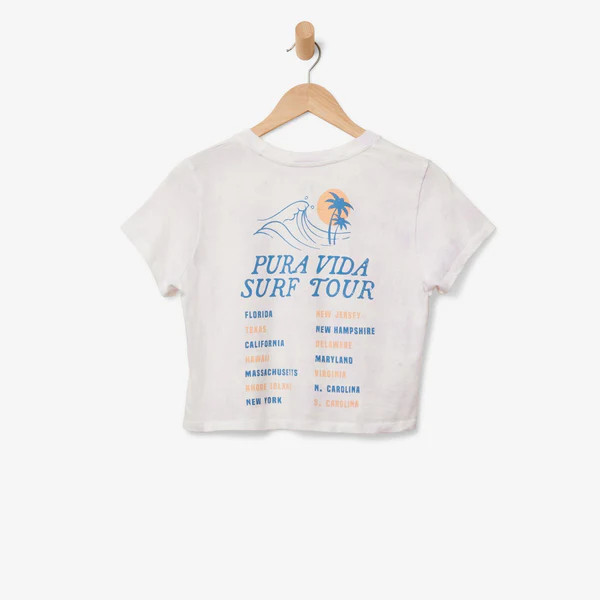 Surf Tour Crop Tee | Pura Vida Bracelets