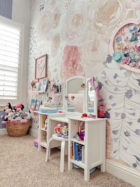 Pottery Barn vanity for toddler girls. My daughter loves this in her room.  #potterybarn 

#LTKKids #LTKHome #LTKFamily