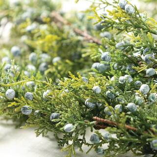 4 ft. Unlit Green Juniper Pine Artificial Christmas Garland | The Home Depot