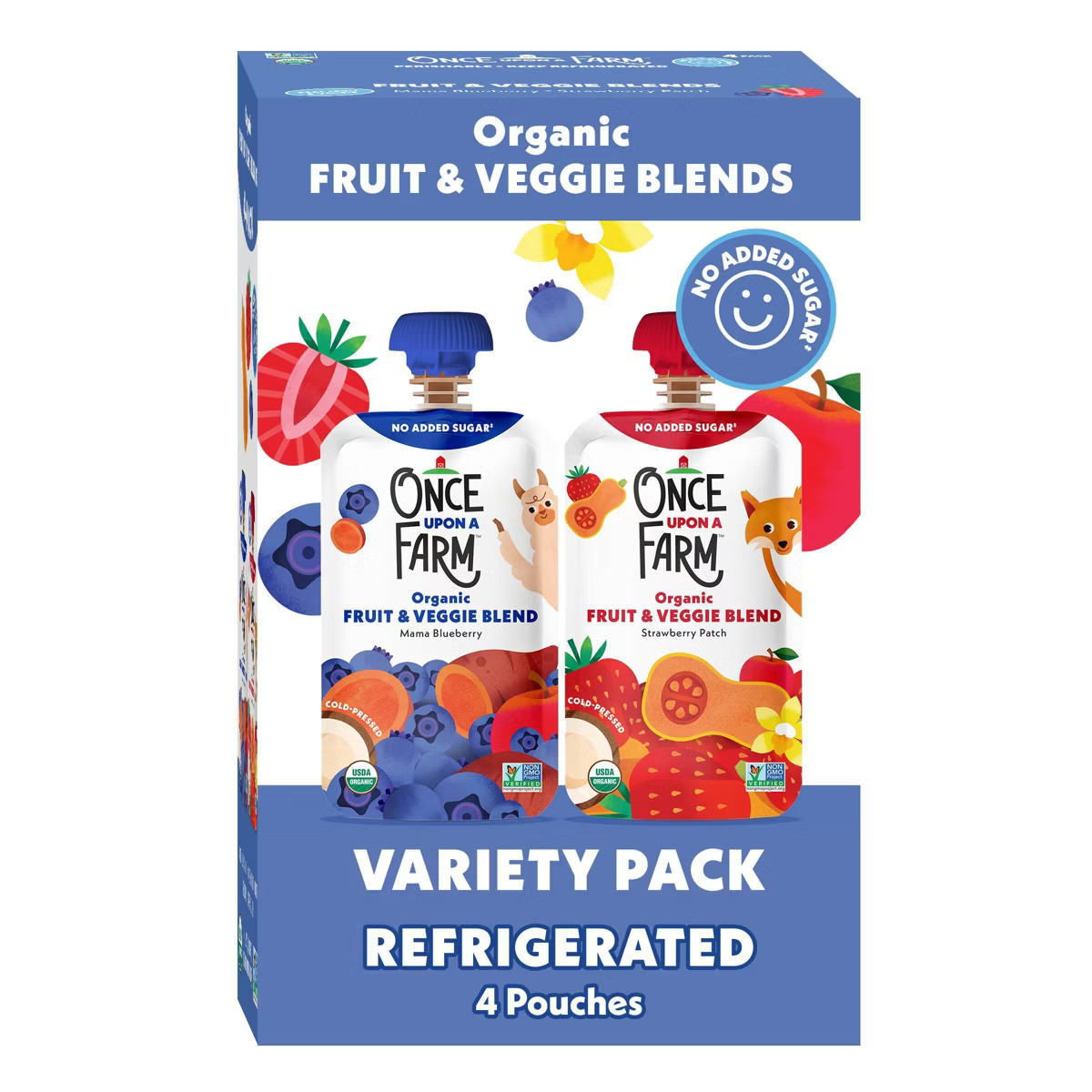Once Upon a Farm Organic Berry Bundle Variety Pack Kids' Snacks - 4ct/3.2oz Pouches | Target