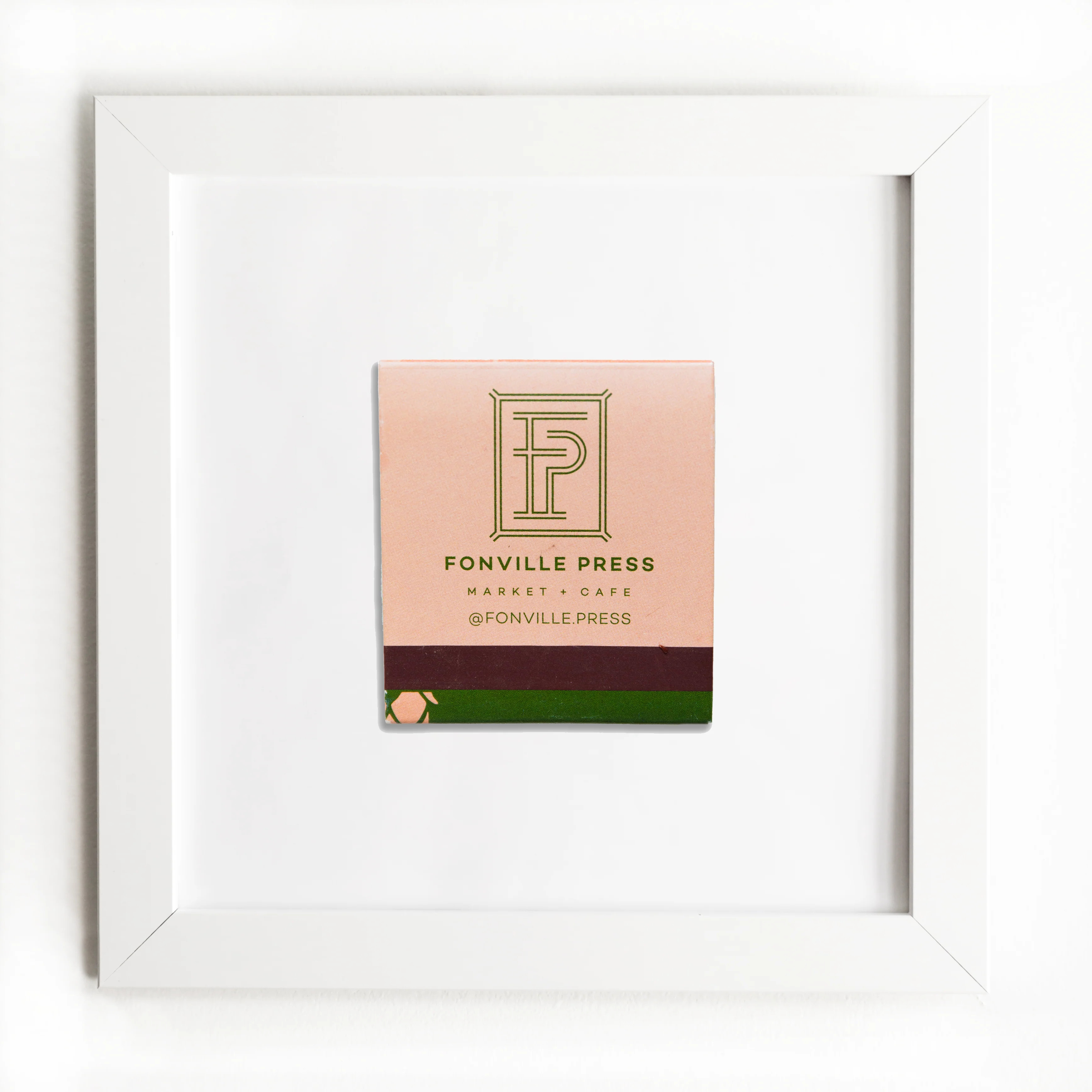 Fonville Press Market (Back) - Framed Print Matchbook - Gift - Match South | Match South