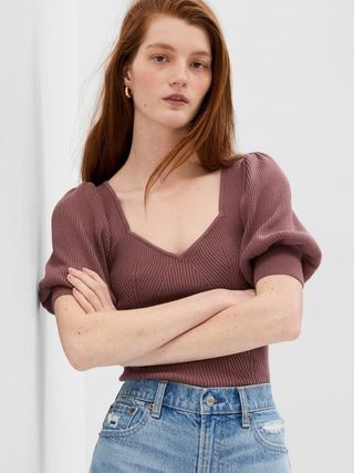 Puff Sleeve Corset Sweater | Gap (US)