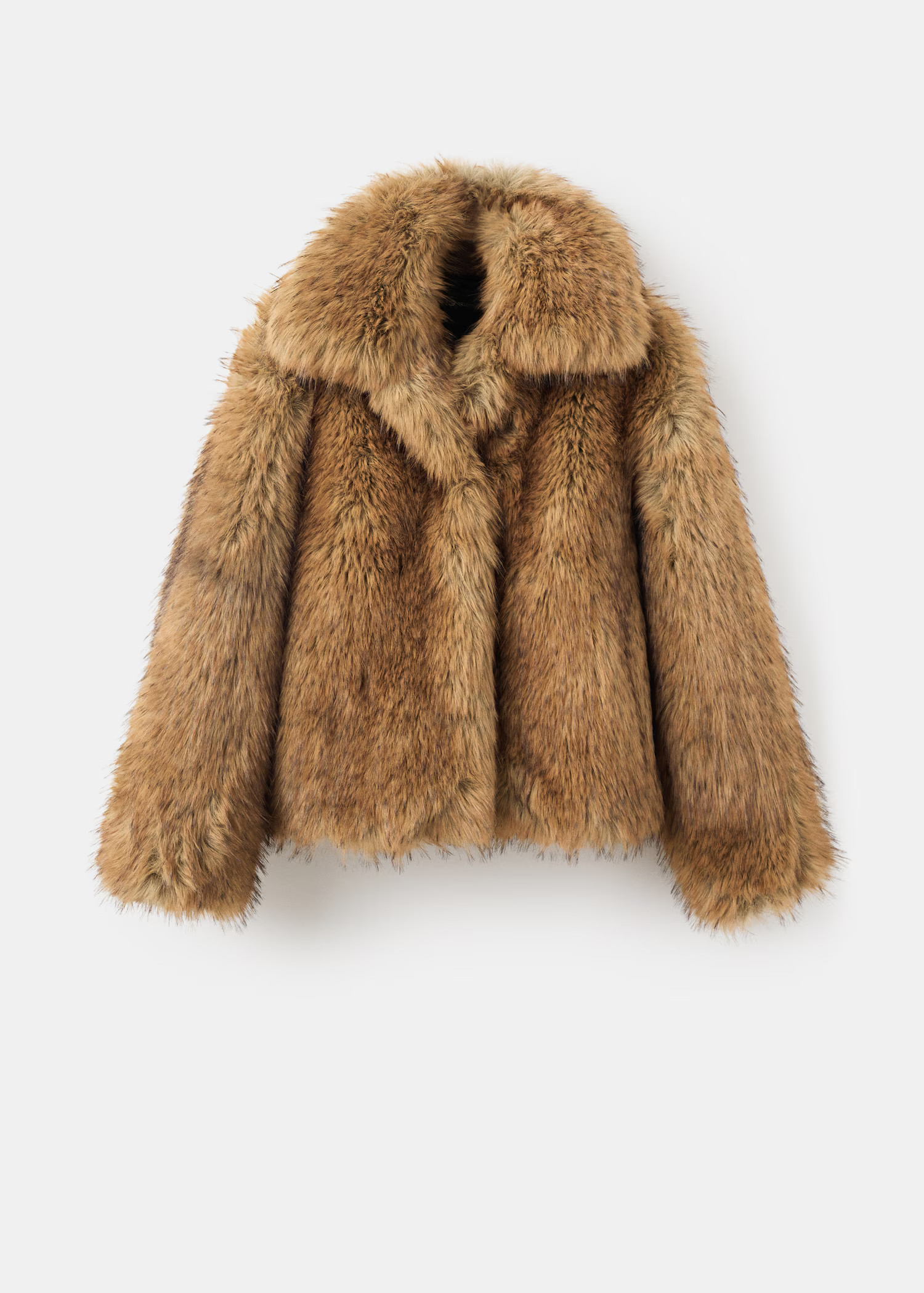 Faux-fur jacket with lapels | Mango (US/MX/AU)