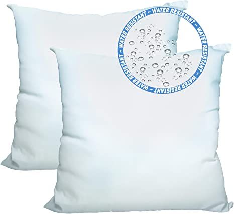 Foamily Set of 2 - 20 x 20 Premium Outdoor Water Resistant Stuffer Pillow Throw Inserts Sham Squa... | Amazon (US)