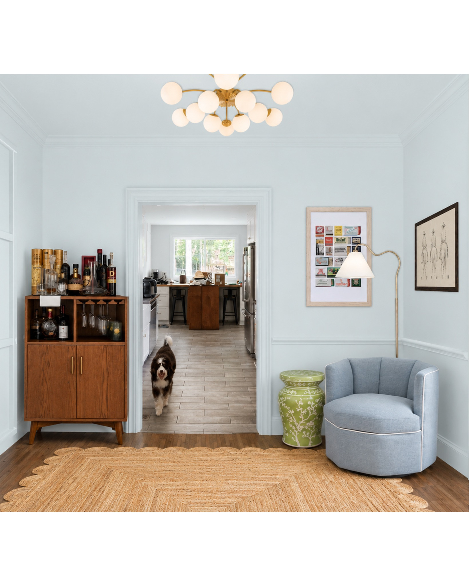 A breakfast/bar room rendering! Color drenched in whispering spring by Benjamin Moore

#LTKdayinmylife #LTKHome #LTKSaleAlert