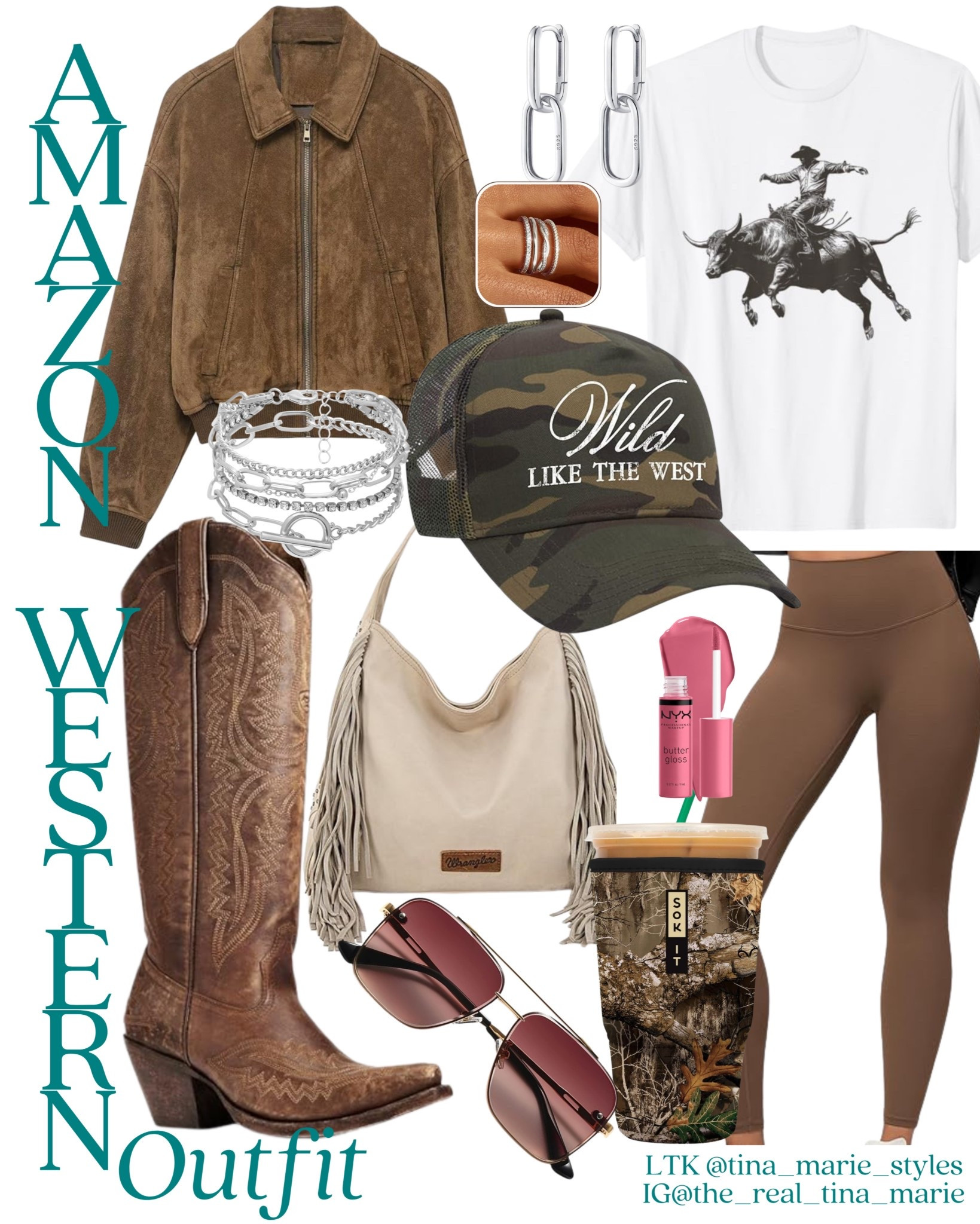 Camo & brown leather? 🤎
Thats a combo I’ll take. 

#OutfitInspo #CowboyBoots #WesternStyle 