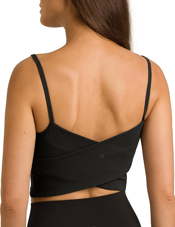 Colorfulkoala Women's Dreamlux Cross-Back Longline Sports Bra Workout Yoga Crop Tank Top with Rem... | Amazon (US)