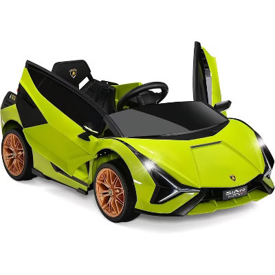 Costway 12V Ride on Car  with 2.4G Remote Control LED Lights MP3 Music Horn Green | Target