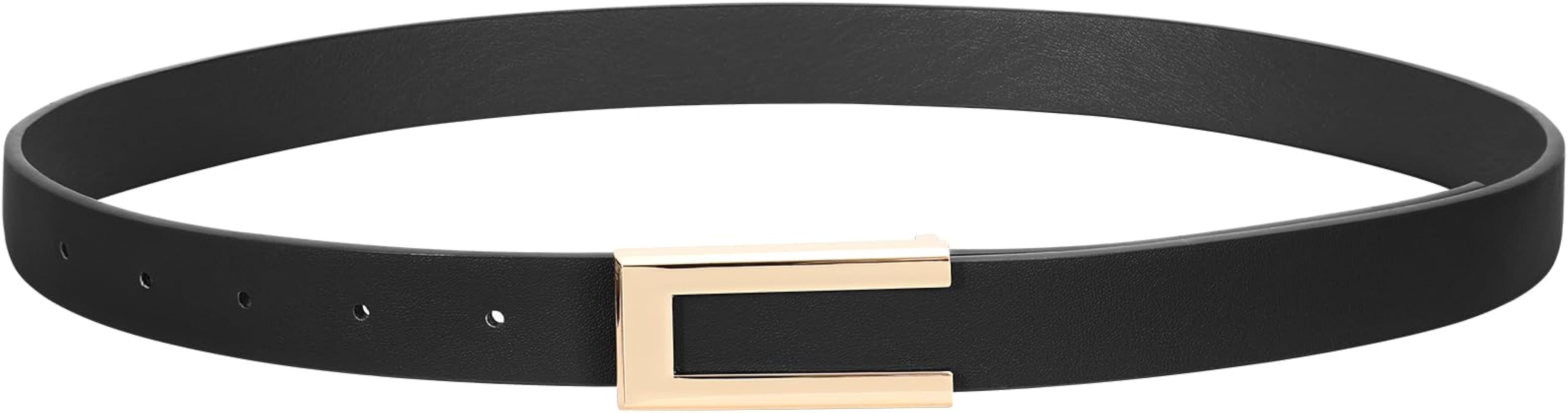SUOSDEY Women Leather Belts for Dress Jeans Belt with Gold Buckle Belts for Women | Amazon (US)