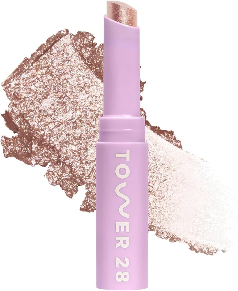 Tower 28 GoGo Cooling Shimmer Eyeshadow Stick - 8-Hour Wear Cream Eyeshadow + Precise Highlighter... | Amazon (US)