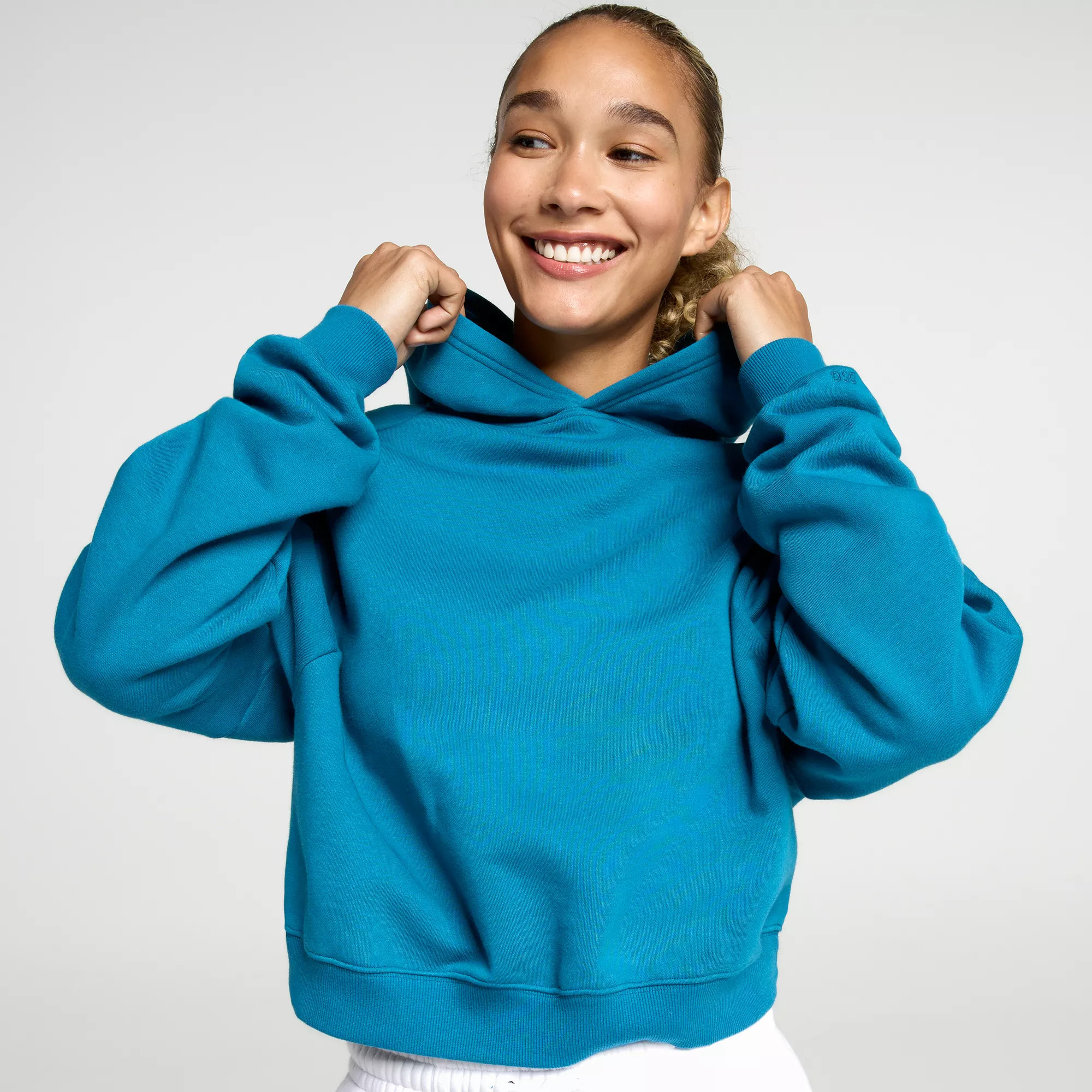 DSG Women's Classic Fleece Athletic Cropped Hoodie, Small, Dark Teal Blue | DICK'S Sporting Goods
