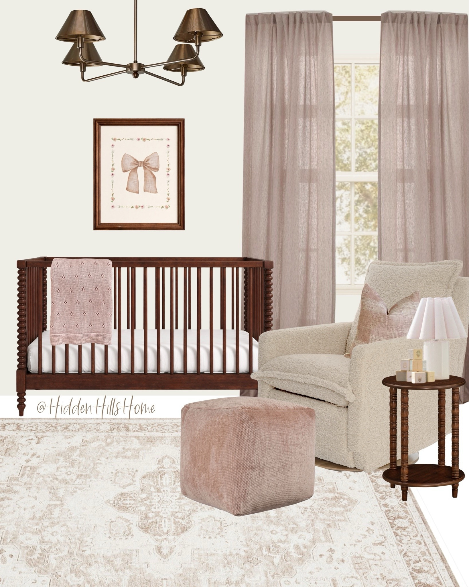 Girls nursery decor mood board to a little girls bedroom! Nursery design, toddler bedroom decor, pink and brown girls room design, home decor ideas, crib, nursery glider, baby’s room decor ideas #girls

#LTKSaleAlert #LTKBaby #LTKHome