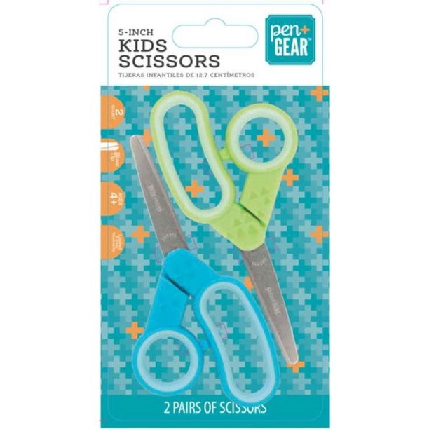 PEN + GEAR 5IN BLUNT SCISSOR 2PK BLUE AND GREEN | Walmart (US)