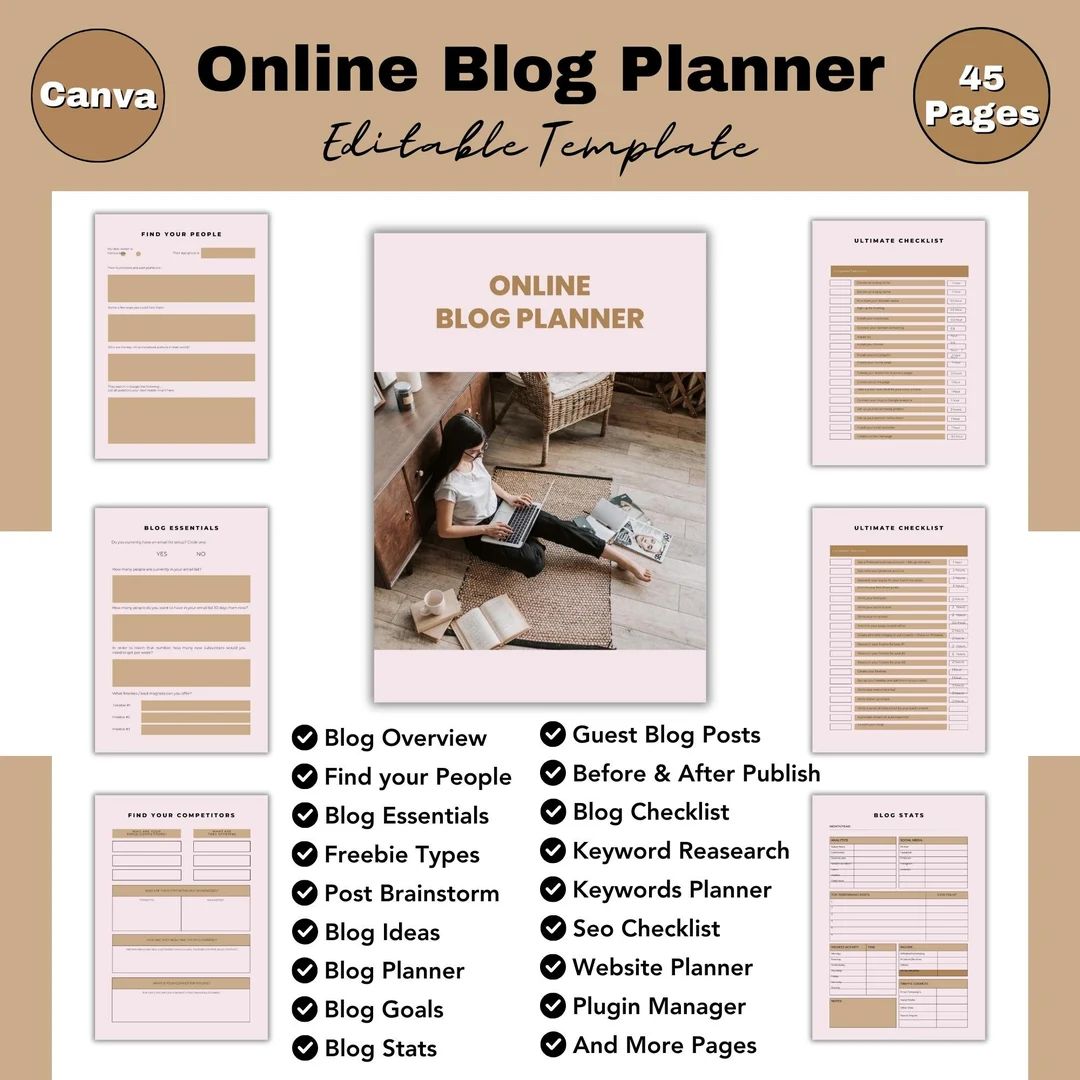 Online Blog Planner for Content Creators and Business Coach Organize, Create, and Thrive - Etsy | Etsy (US)