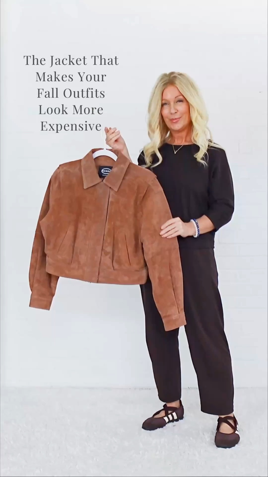 Want to make your fall outfits look more expensive? Start with the jacket.

This suede jacket adds rich texture and instantly elevates even the simplest basics. I love it over an all-black outfit, but it would look just as chic with jeans, trousers, or a fall dress.

It’s the kind of piece that does the styling for you. 🍁

#LTKSeasonal #LTKOver40 #LTKPetite