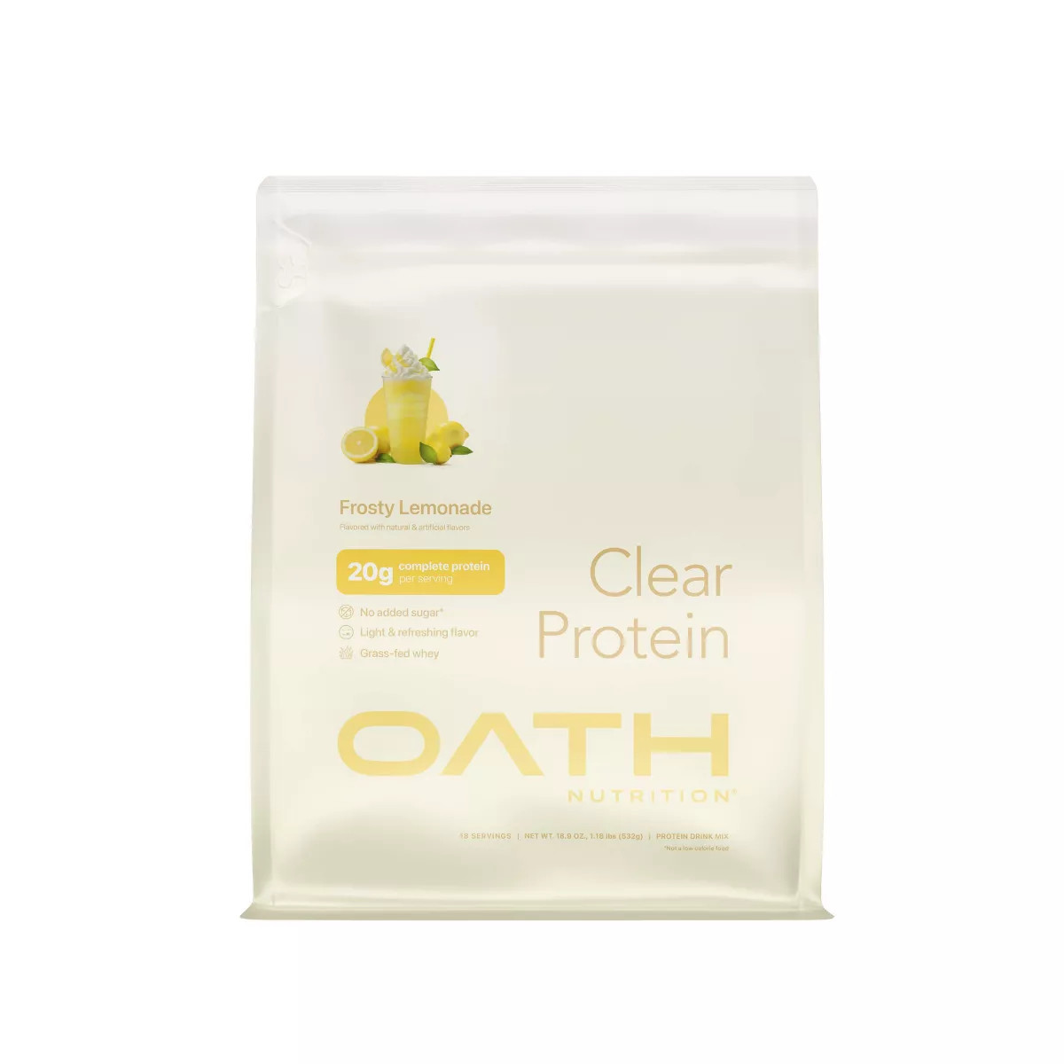 Oath Nutrition Clear Whey Protein Powder - Frosty Lemonade - 18 Servings | Target