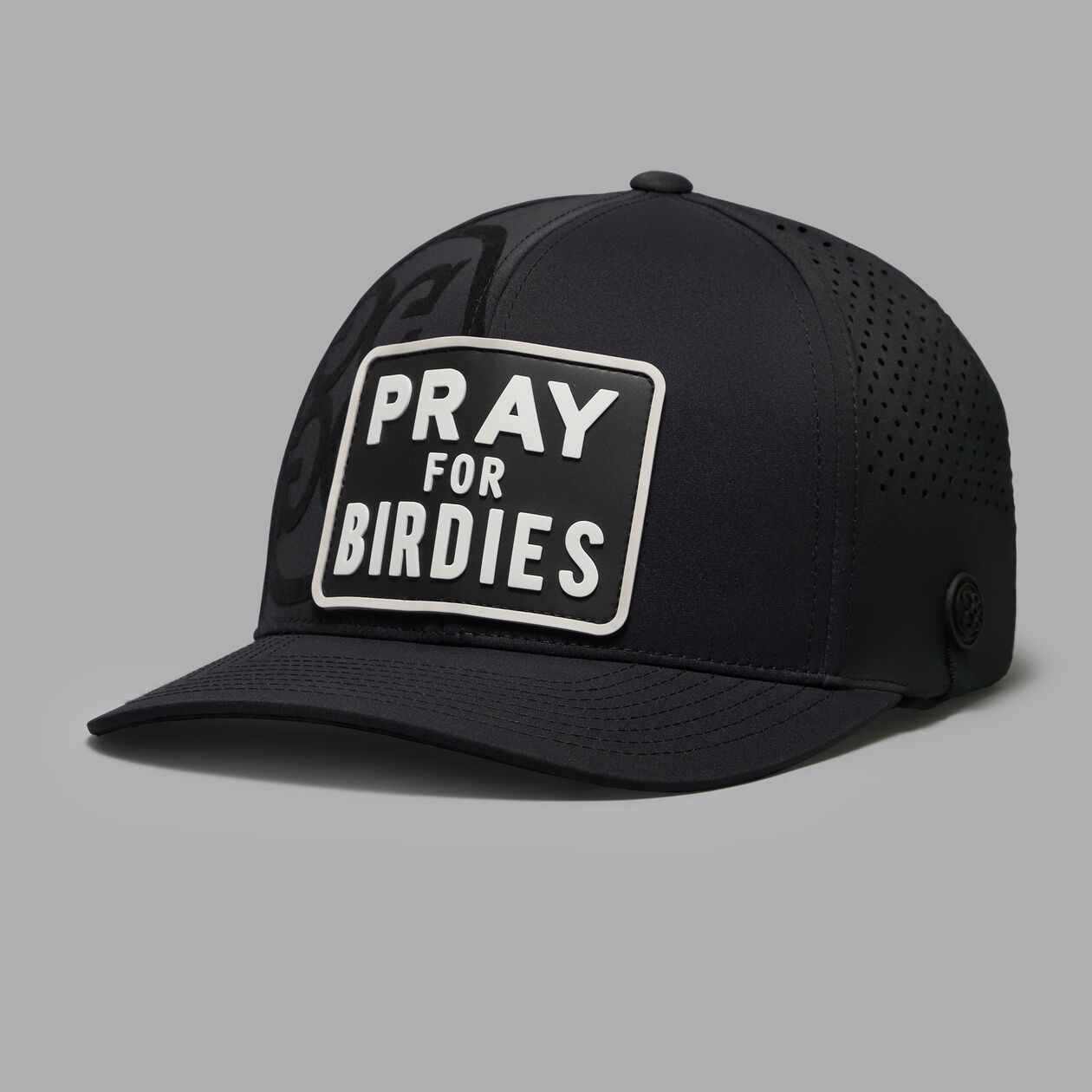 PRAY FOR BIRDIES PATCH PERFORATED DELTA HAT |MEN'S HATS | G/FORE | G/FORE | GFORE.com