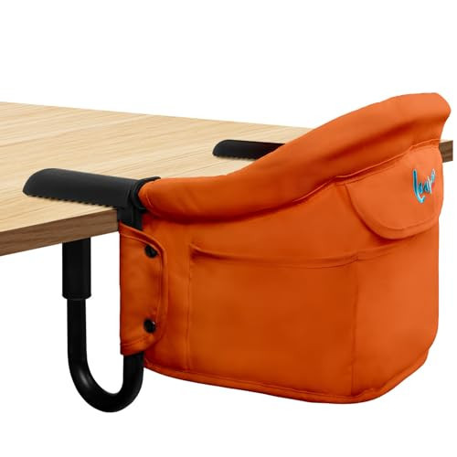 Hook on High Chair,Portable Foldable High Chair for Babies 6-36 Months, Includes Storage Bag (Orange) | Amazon (US)