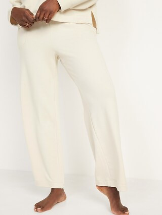 High-Waisted Cozy-Knit Wide-Leg Pajama Pants for Women | Old Navy (US)