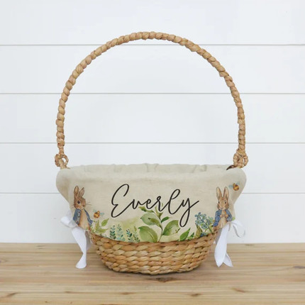 Click for more info about Peter Rabbit Personalized Easter Basket Liner  Custom Easter | Etsy