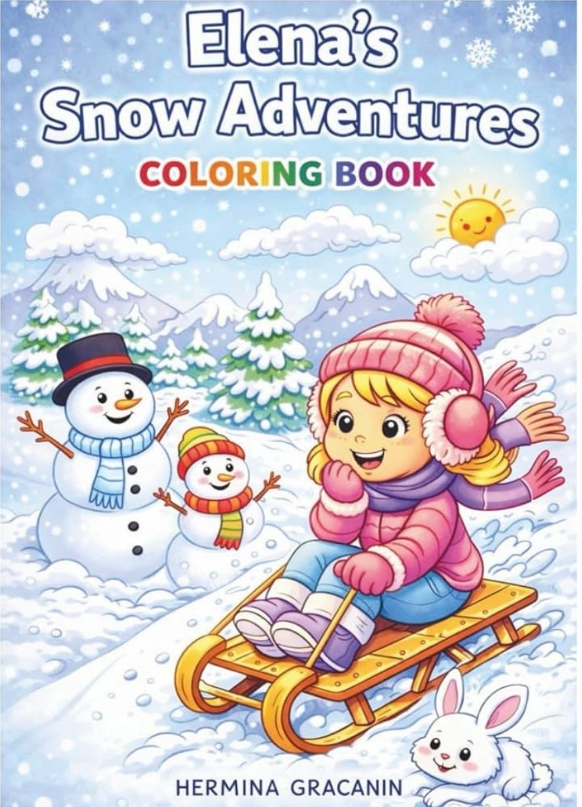 Join Elena on her magical winter journey filled with snowflakes, friendship, and fun! Elena’s Snow Adventures Coloring Book invites children to explore a joyful winter wonderland through adorable, easy-to-color illustrations designed especially for little hands.

From sledding down snowy hills to building snowmen, making snow angels, and sharing warm hugs with friends, each page captures the magic of winter in a sweet, child-friendly way.

Perfect for quiet time, creativity, and winter fun!
🎨 What’s Inside This Coloring Book:

✔ Cute winter scenes featuring Elena and her friends
✔ Snowmen, sledding, snow angels, winter play & friendship
✔ Bold, clean line art — easy for kids to color
✔ Single-sided pages to prevent bleed-through
✔ Large 8.5 x 11 inch pages — perfect for crayons, markers, or colored pencils


❄️ Why Kids & Parents Love This Book:
• Encourages creativity and fine motor skills
• Calm, happy winter themes (no scary images)
• Ideal for preschool, kindergarten, and early elementary ages
• Great for snowy days, classrooms, and quiet activities


🎁 Perfect Gift For:
🎄 Winter & holiday gifts
🎂 Birthdays
🏫 Classrooms & daycare
❄️ Snow-day fun
🖍️ Coloring lovers who adore cute characters

Let your child’s imagination sparkle as they color their way through Elena’s Snow Adventures — a heartwarming winter coloring book full of joy, friendship, and snowy fun!


#LTKKids #LTKSeasonal #LTKBaby