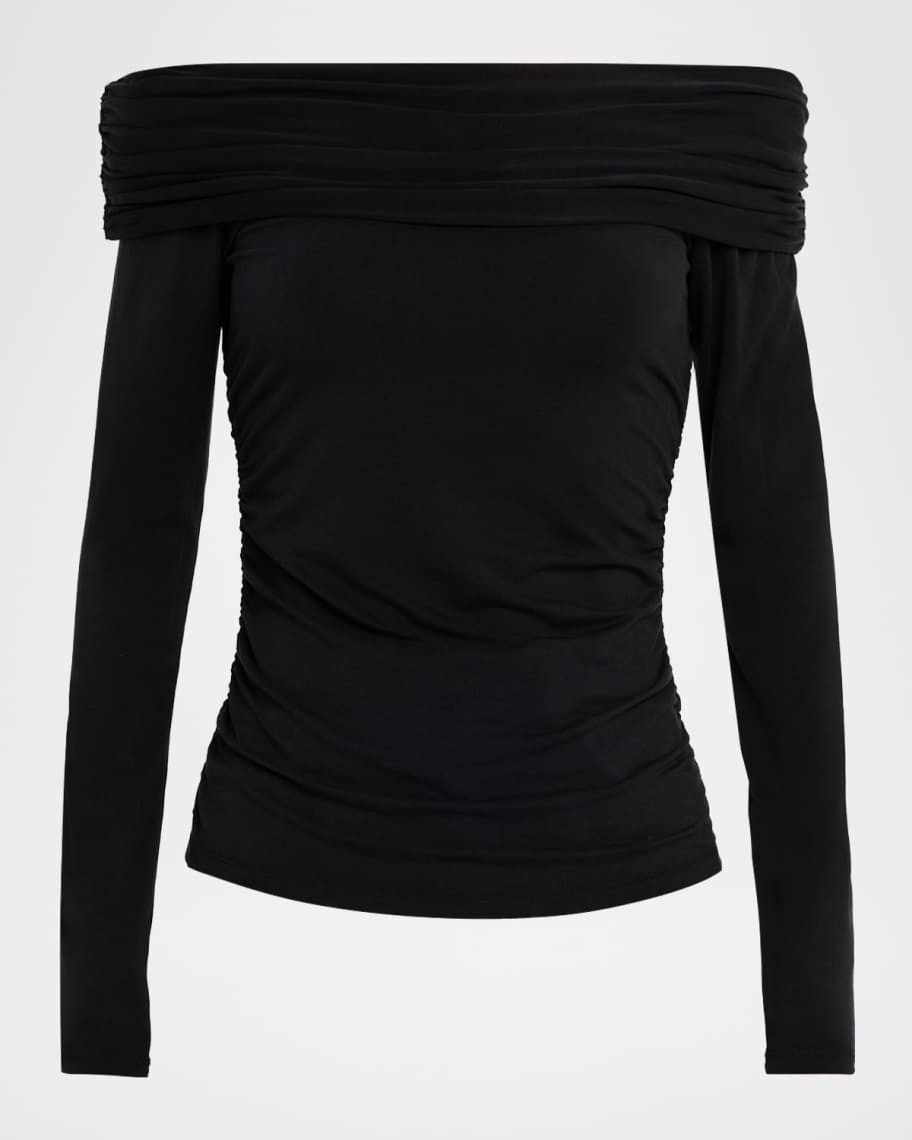 Veronica Beard Chaiya Off-The-Shoulder Jersey Top | Neiman Marcus