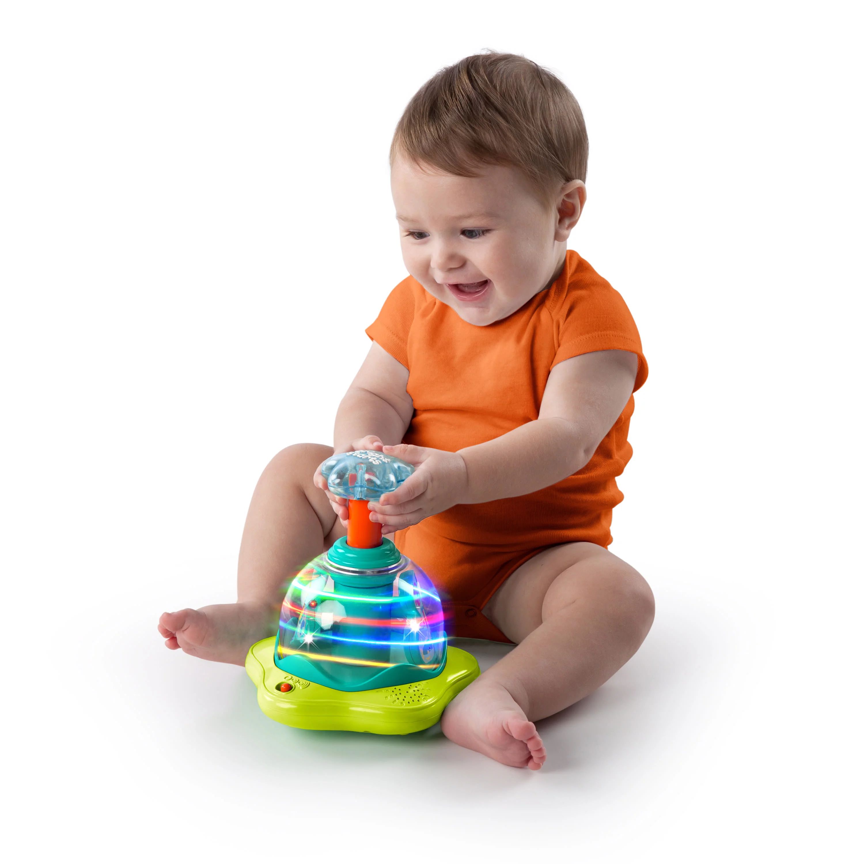 Bright Starts Press & Glow Spinner Baby Toy with Lights and Sounds, Ages 6 months + - Walmart.com | Walmart (US)