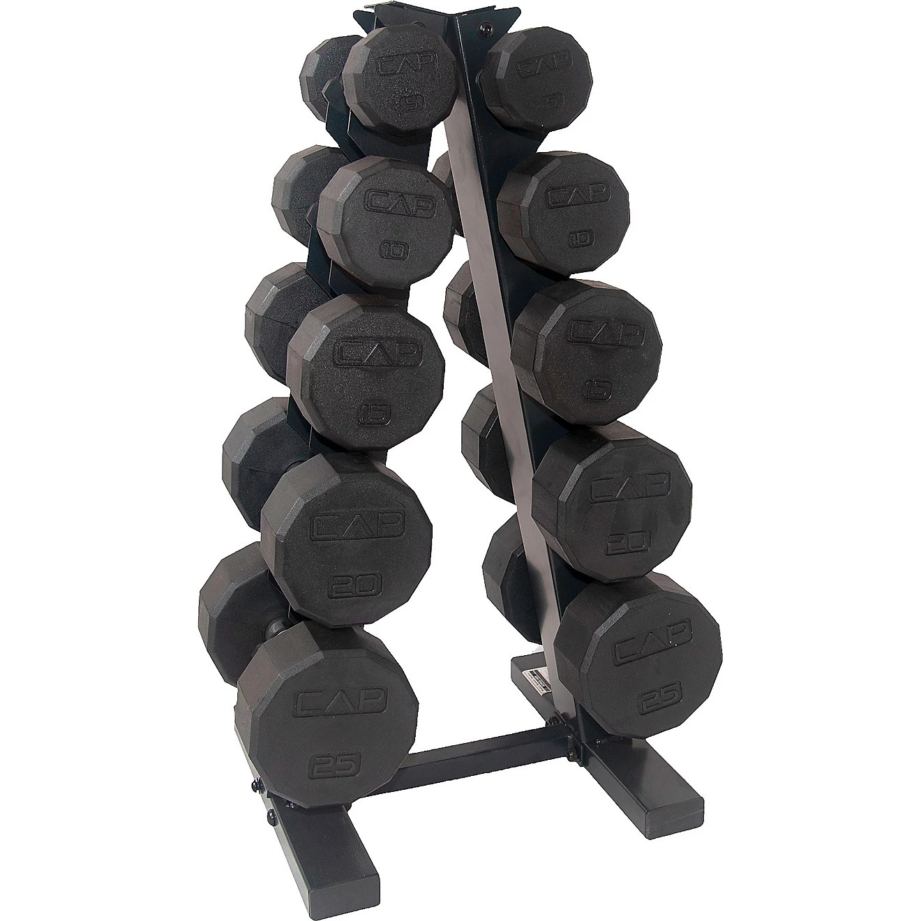 CAP 12-sided Coated Dumbbell Set with Storage Rack | Academy Sports + Outdoors