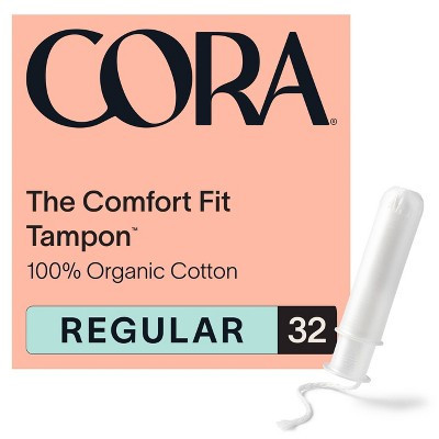 Cora Organic Cotton Tampons - Regular Absorbency - 32ct | Target