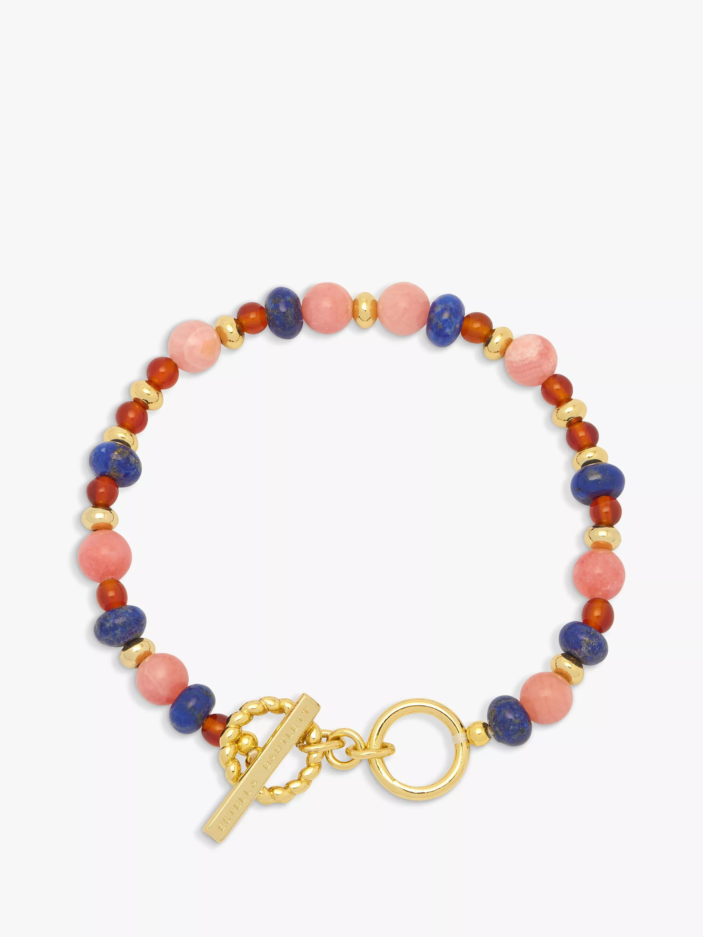 Estella BartlettLapis And Agate Beaded Bracelet, Gold/Multi | John Lewis (UK)
