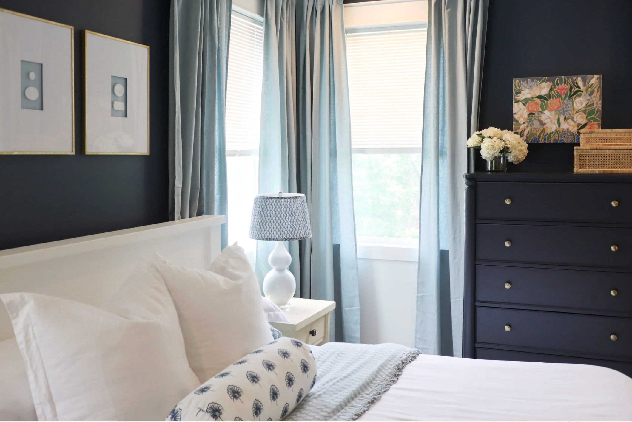 The Indigo Room: A timeless blue & white retreat—calm, classic, and personal, with layers of comfort and space to recharge. 

 #LTKHome