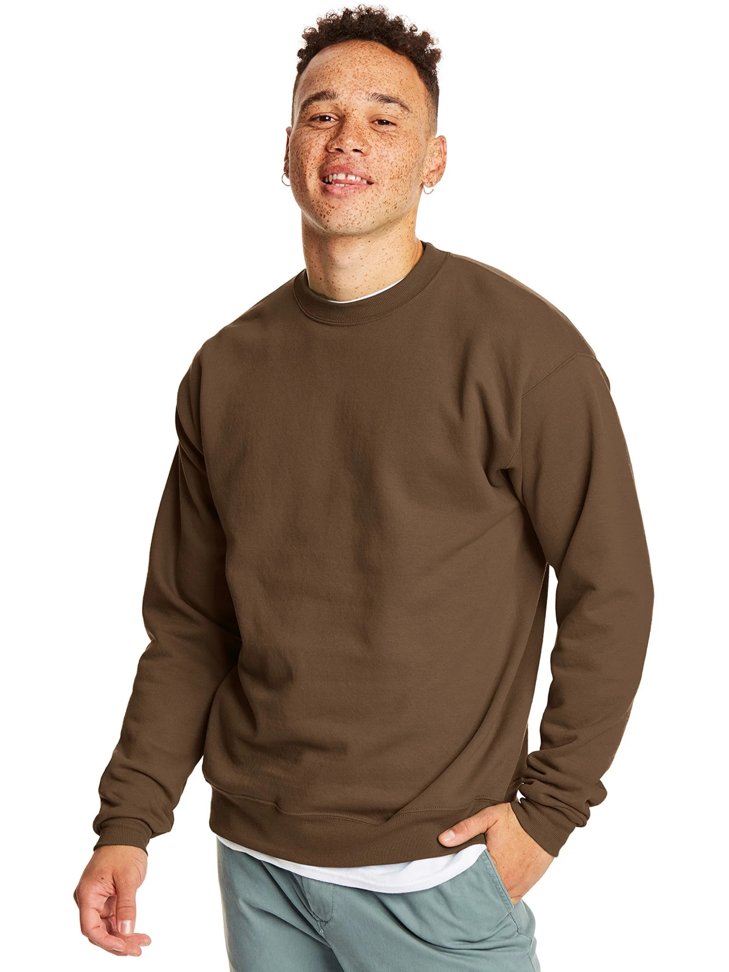 Hanes Men's and Big Men's EcoSmart Fleece Sweatshirt, up to Sizes 5XL | Walmart (US)