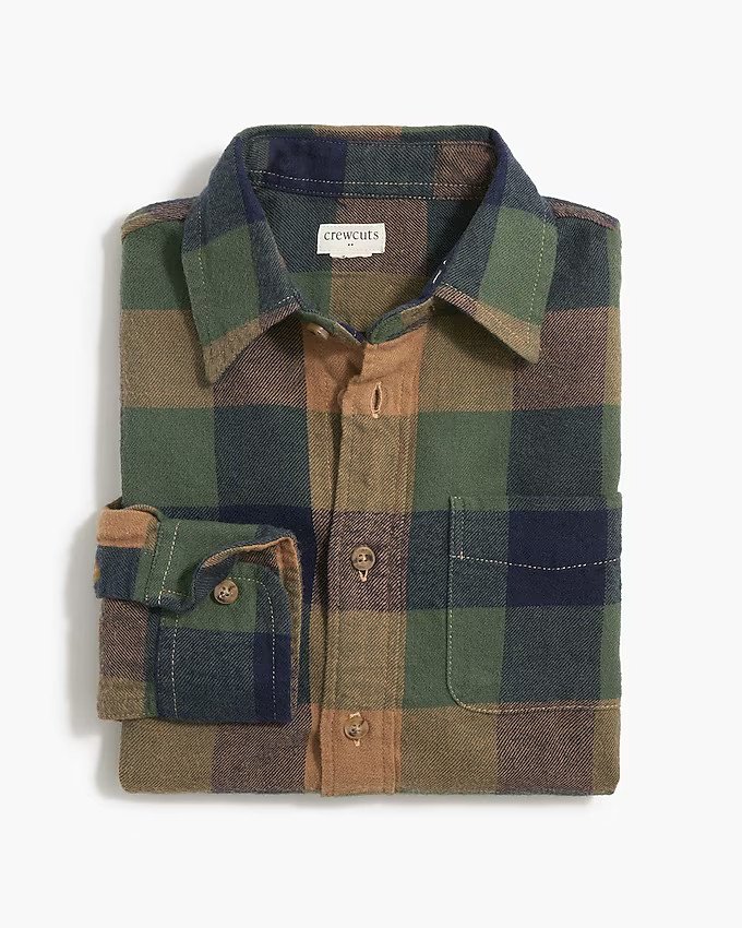 Boys' gingham flannel shirt | J.Crew Factory