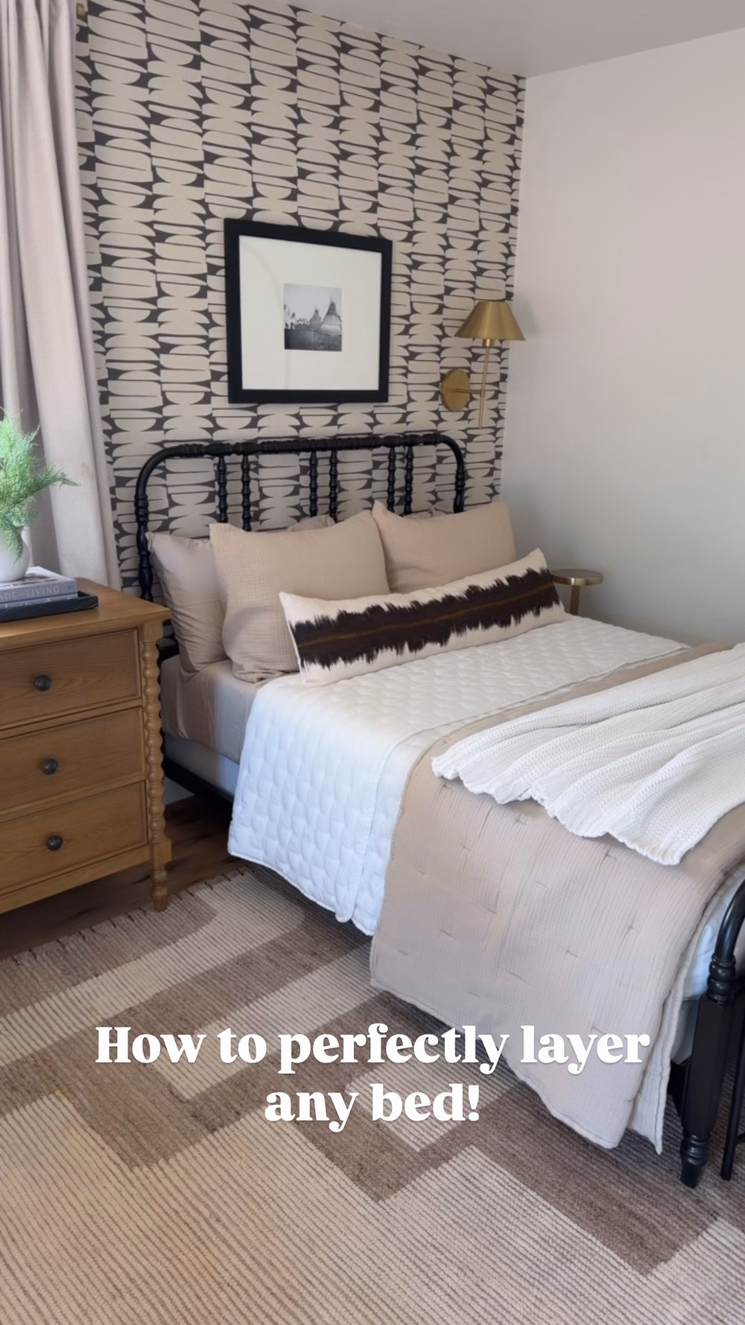 I always start out with my favorite bamboo sheets! Add a coverlet/quilt and then fold either a thicker quilt or comforter at the foot of the bed. I always add a throw for extra texture and it also comes in handy! 

@onequince #quincepartner 

#LTKHome