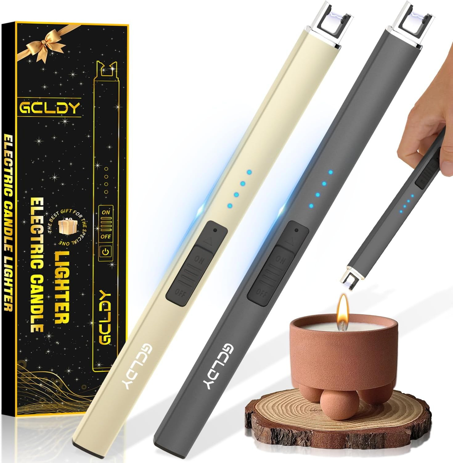 2 Pack Electric Candle Lighter, Stocking Stuffers for Women Men Adults, Birthday Gift for Women M... | Amazon (US)