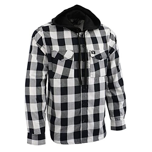 Milwaukee Leather Men's Button Front Long Sleeve Cotton Flannel Shirt, Multicolor, S | Amazon (US)